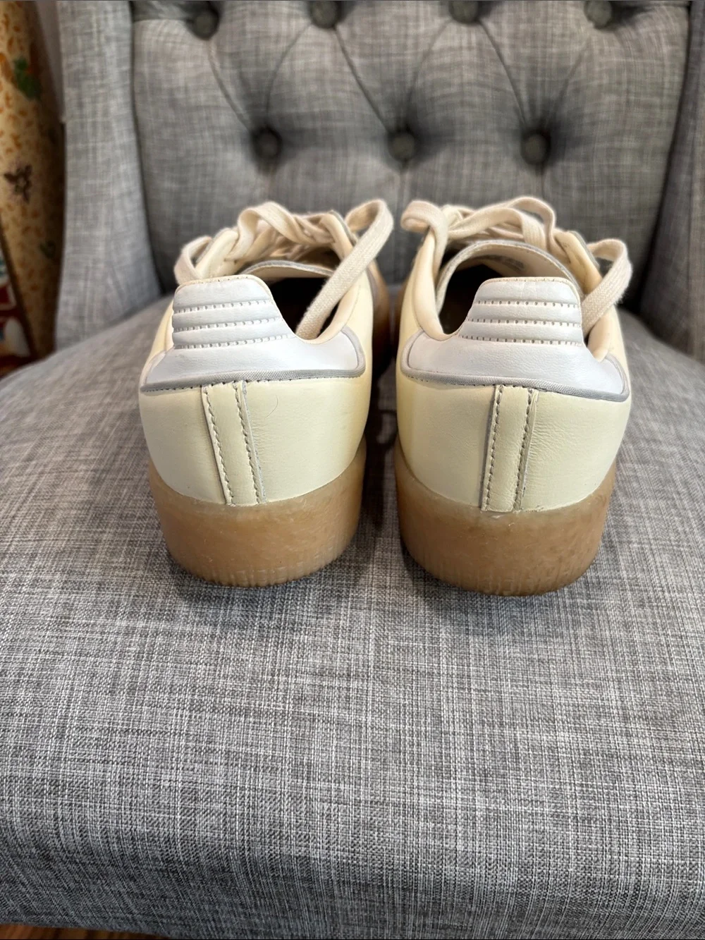 adidas Samba cream white gum sole sneakers
